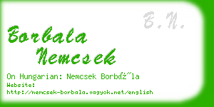 borbala nemcsek business card